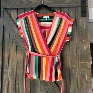 Multi colored stripe blouse